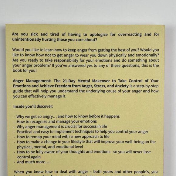 ๐ 3/$25 Anger Management by James W. Williams | Paperback - Picture 3 of 8